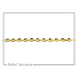 Genuine Lapis Lazuli Filigree Byzantine Beaded Bracelet: Gold-Filled Sterling Silver Handmade Jewelry