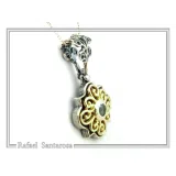 Genuine Peridot, Amethyst, Topaz, Pearl or Garnet Byzantine Necklace: Oxidized and Gold Filed Silver