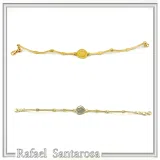 Athena Goddess Wisdom Owl Coin Bracelet: Oxidized & 18K Gold Filled Sterling Silver