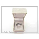 Olive Branch Band Ring, Greek Mythology Floral Jewelry: Oxidized Sterling Silver