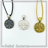Extra Tiny Protection cross Konstantinato coin icxc nika necklace gold filled silver.
