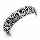 Orthodox Christian Prayer Ring: Lord Jesus Christ Have Mercy. Religious Band Oxidized Sterling Silver