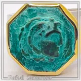 Alexander the Greek Coin Ring, 14K Gold Bezel, Oxidised Copper, Sterling Silver Band, Museum Jewelry
