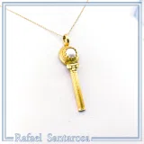 Ionian Column Pearl Necklace: 18K Gold-Filled Sterling Silver Greek Museum Inspired