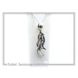 Oxidized Sterling Silver Olive Leaf Pendant: Greek Mythology Peace Symbol Necklace