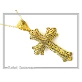 Byzantine Filigree Cross sterling silver 18K Gold filled Byzantine Museum Inspired