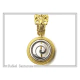 Antefix Greek Spiral Earrings, Sterling Silver, 18k Gold Filled, Hellenic eternity symbol Drop Earrings