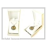 18k Gold Chi Ro Christogram on Oxidized Sterling Silver Pendant: Byzantine prayer inscription Talisman