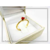 Alabaster Rose Shaped Gem Handmade Statement Ring: Love Symbol 18k Gold-Filled Sterling Silver