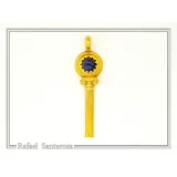 Lapis Lazuli Pendant Ancient Greek Column Necklace: 18K Gold Filled Sterling Silver