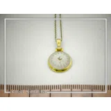 Marble Greek Macedonian Sun Symbol Necklace: Ancient Greek Museum 18K Gold-Filled Silver Pendant
