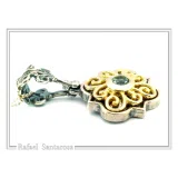Genuine Peridot, Amethyst, Topaz, Pearl or Garnet Byzantine Necklace: Oxidized and Gold Filed Silver