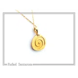 Spiral of Eternity Necklace: Milkyway Symbol Oxidized & 18K Gold Filled Sterling Silver Pendant
