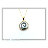 Spiral of Eternity Necklace: Milkyway Symbol Oxidized & 18K Gold Filled Sterling Silver Pendant