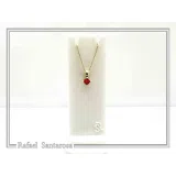 Rose Flower Pendant: Handmade Sculptured Alabaster and 18K Gold-Filled Sterling Silver Necklace