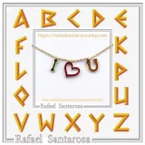 Personalized "I Love You" Red Heart Necklace: Sterling Silver 18K Gold Filled, Red Enamel