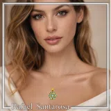 Sky Blue Topaz Rosette Pendant Sterling Silver 18k Gold Filled Pave Cluster Necklace Handmade