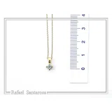 18K Solid Gold Tiny Minimal Natural Gemstone Pendant: Brillant cut Amethyst, Peridot, Garnet, Topaz