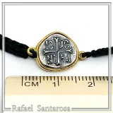 ICXC NIKA Charm Bracelet Jesus Christ Protection Christian talisman: Silver 18K Gold-Filled Byzantine Christogram