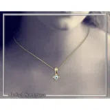 Sterling Silver Gold-Filled Natural Gemstone Pendant Necklace: Amethyst, Garnet, Topaz