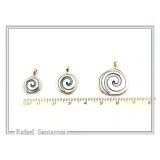 Spiral of Eternity Necklace: Milkyway Symbol Oxidized & 18K Gold Filled Sterling Silver Pendant