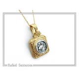 Athena Owl Tetradrachm Coin Ancient Greek Style Necklace: Oxidized Sterling Silver & 18K Gold filled