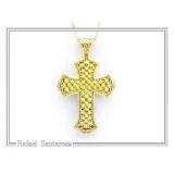 Religious Byzantine Filigree Ornaments Cross Necklace: Sterling Silver Oxidised or 18K Gold Filled Pendant