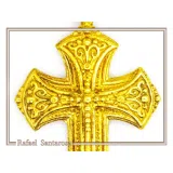 Religious Byzantine Filigree Ornaments Cross Necklace: Sterling Silver Oxidised or 18K Gold Filled Pendant