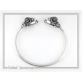 Ram Head Bangle Handmade Sterling Silver: Greek God Pan Symbol, Capricorn zodiac