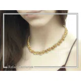 Olive Leaf Branch Beaded Floral Necklace Ancient Greek Symbol of Peace & Victory: Oxidized Silver