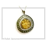 Jesus Christ Victorious Necklace: 18K Gold Christogram & Oxidized Sterling Silver. ICXC NIKA Orthodox Prayer.