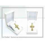 Religious Byzantine Filigree Ornaments Cross Necklace: Sterling Silver Oxidised or 18K Gold Filled Pendant