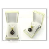Art Deco Natural Amethyst Pendant: Oxidized and 18K Gold Filled Sterling Silver