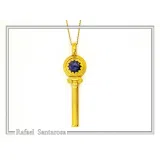 Lapis Lazuli Pendant Ancient Greek Column Necklace: 18K Gold Filled Sterling Silver