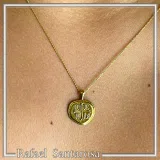 18k Gold Filled Sterling Silver Protection Christogram Cross Pendant: Christian Prayer Constantinato Charm