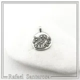 Greek Owl Coin Tetradrachm museum Replica Pendant: Oxidized Sterling Silver
