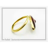 Evil Eye Protection Talisman Adjustable Ring: Transparent Coloured Enamel on Sterling Silver, Talisman Jewelry