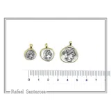 Athena Goddess Coin Pendant, Greek Museum Replica Necklace: Oxidized & 18K Gold Filled Sterling Silver