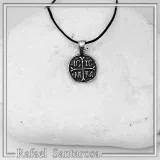 Extra Tiny Protection cross coin Jesus Christ Wins icxc nika necklace Talisman sterling silver.