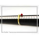 Adjustable Band with Alabaster Rose flower gem: Handmade Sterling Silver 18K Gold-Filled Ring