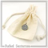 Ancient Greek Calendar Charm museum replica Oxidized Sterling Silver Phaistos Disc Pendant