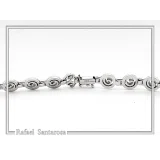 Spiral Eternity Symbol Beaded Necklace: Ancient Greek Museum Replica Jewelry Oxidized Sterling Silver