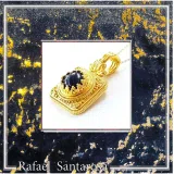 Genuine Lapis Lazuli Byzantine Filigree handmade Pendant: Sterling Silver Gold Filled