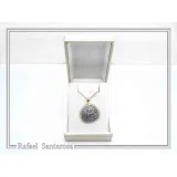 Ancient Greek Calendar Charm Phaistos Disc Pendant: Oxidized Sterling Silver, 18k Gold-Filled,