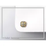 Byzantine style Cross Shaped Cufflinks for him: Oxidized and 18K Gold Filled Sterling Silver