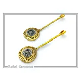 Athena Owl Tetradrachm Greek Coin Dangle Drop Earrings: Museum Replicas Oxidized & Gold-Filled Silver
