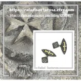 Knights Order of Malta Cross Cufflinks. Johne's order Replica: 18K Gold Filled & Oxidized Silver