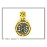 Jesus Christ Wins ICXC NIKA Talisman Constantinato Necklace: Oxidized Sterling Silver Gold filled filigree