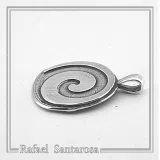 Eternity Symbol Handmade Pendant Oxidized Sterling Silver Spiral Necklace: Greek Museum