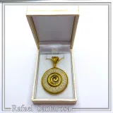 Ancient Greek Prayer Hymn to God Sun Pendant: 18k Gold Filled Silver, Sculptured Marble